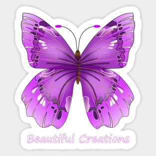 Purpled Butterfly - Beautiful Creations - Butterflies Sticker